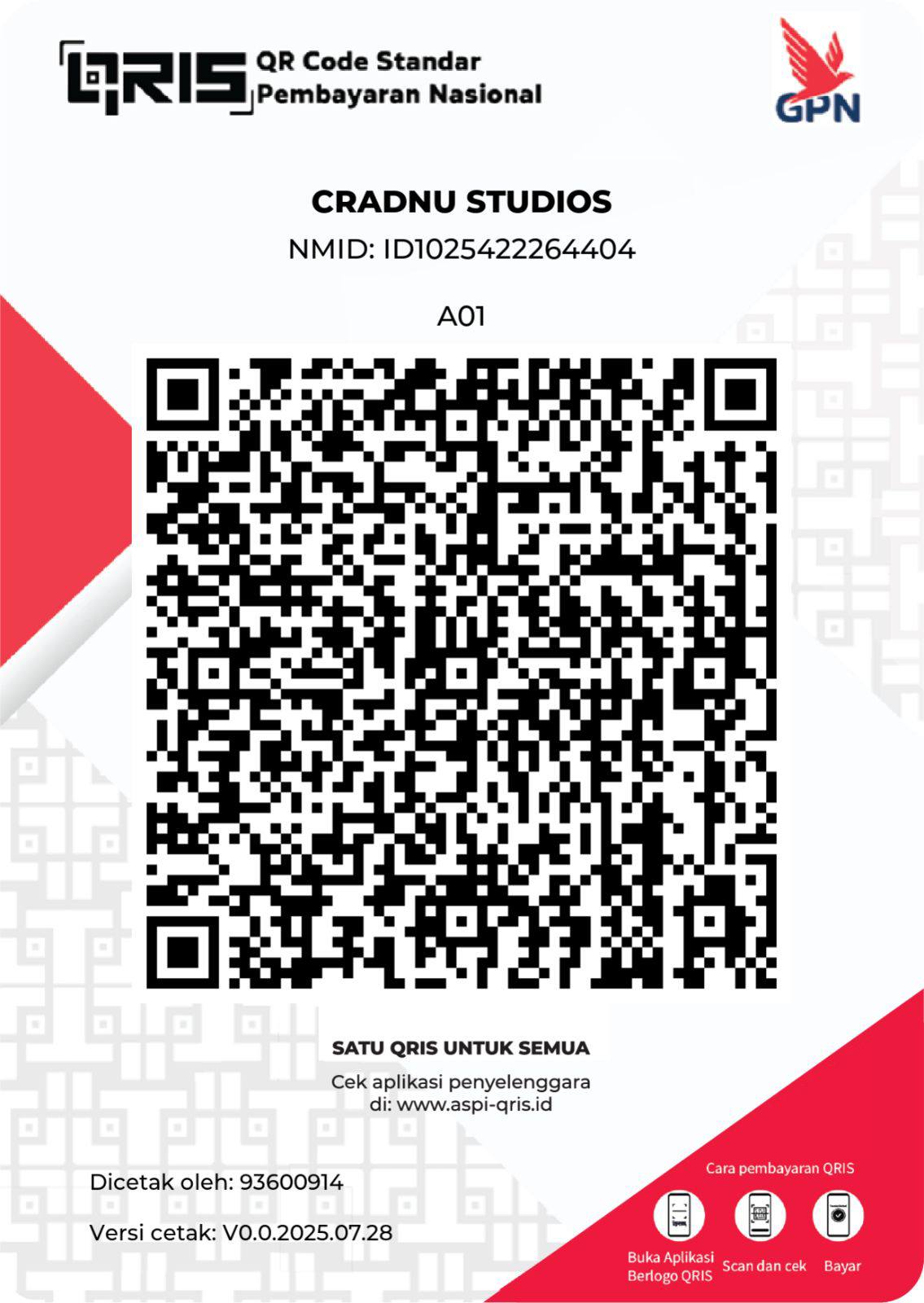 QRIS Donasi CradnuStudios